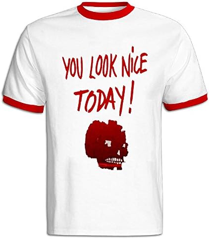 You Look Nice Today Men's Short-sleeve Contrast Color T Shirt Red