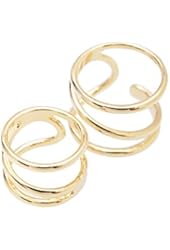 Spiral Wrap Around Ring and Midi Fashion Ring Set