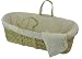 Tadpoles Dimple Velour Moses Basket Set, Ivory