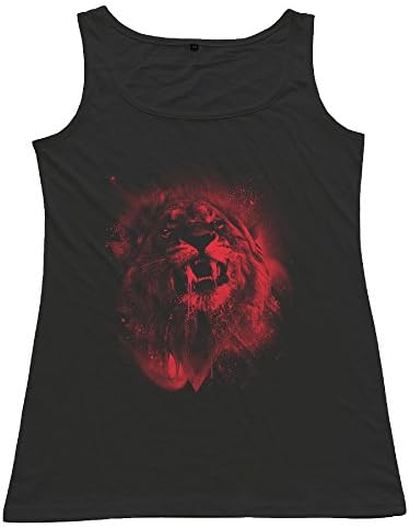 Womens Lion Galaxy Cool Mens Black Vest
