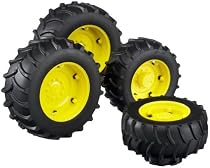 Bruder 02012 TOP Pro Series Tractors Twin Tyres with Yellow Rims