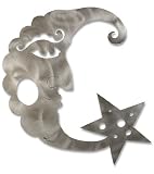 Aluminum Moon/Star Wall Sculpture for Indoors and Outdoors