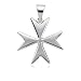 Maltese Cross Pendant, 14 Karat Gold