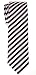 Retreez Stripe Woven Skinny Tie - Black and White Stripe