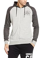 Lonsdale Sudadera con Cierre Reaster (Marl Grey)