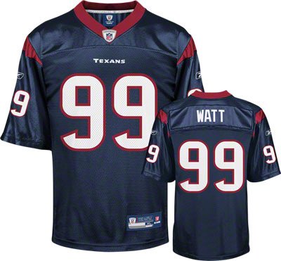 Reebok J.J Watt Houston Texans Navy Authentic Jersey Size 50