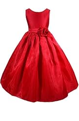 Girls Tea Length Flower-Girl Dress/Pageant Dress/Wedding Dress 