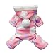 Petparty® Sweetie Dog Coat for Dog Clothes Dog Jumpsuit Soft Cozy Pet Clothes Pet Coat (Pink, L)