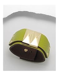 Lawn Green Leather Bracelet