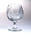 Pinwheel Set of 4 Crystal Brandy Glasses