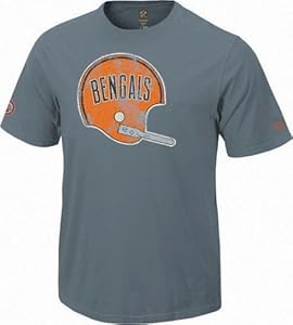 Cincinnati Bengals Throwback Shirt Retro Helmet T-Shirt SIZE LARGE