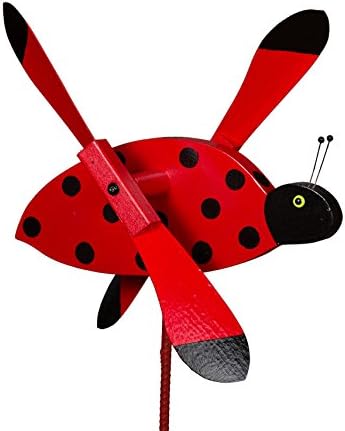 Amish-Made Whirlybird Yard Decoration, Ladybug