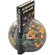 6" Black Opalite Gemstone Globe Stone Bookends