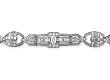 Sterling Silver 5.52 CTW Vintage Look 7-1/4" CZ Bracelet