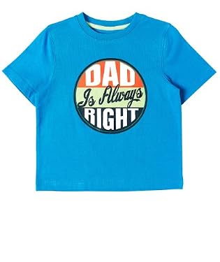 Short Sleeved Dad T-Shirt - Blue 