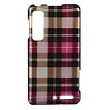 Motorola DROID 3 (Verizon) Protector Case - Hot Pink Check