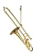 Gold Trombone Music Christmas Ornament/ Miniature