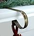 The Original MantleClip® Stocking Holder with Holly Embossed Design, 4 Pack - Classic Antique Brass