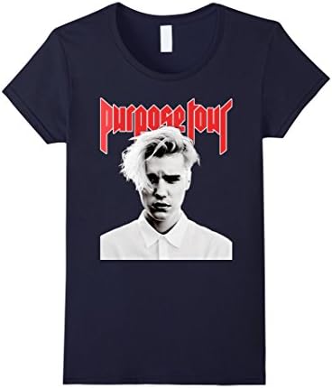 Women's Justin love Purpose Tour t-shirt Bieber.org Small Navy