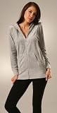 JUICY COUTURE Velour - Juicy Couture Velour Long Dolman Hoodie HEATHER Silver Lining (New Arrival)