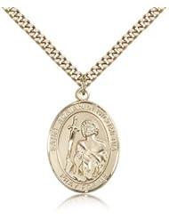 St. Adrian of Nicomedia Medal, Gold Filled, Large, Quarter Size