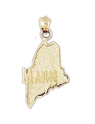 14K Yellow Gold Maine Pendant