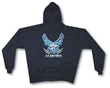 412tSimLGjL. SL160  US Air Force Modern Logo Mens Hoodie Sweat Shirt Small, Black