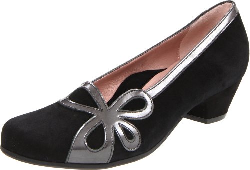 Beautifeel Women's Ria Mary Jane Pump,Black Suede/Graffiti Patent Combination,38 EU/7-7.5 M US
