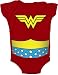 Search : Wonder Woman Uniform Costume Red Snapsuit Infant Onesie Baby Romper