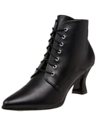 Shoes: Funtasma by Pleaser Womens Victorian-35 Victorian Ankle Boot,Black,7 M US - Funtasma