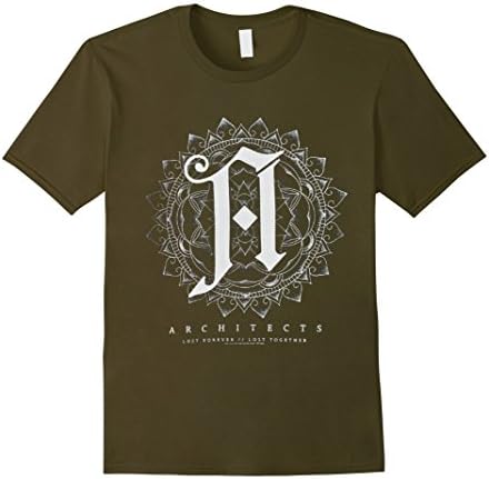 Men's Architects Mandala Banded Collar Short Sleeve T-Shirt Medium Olive