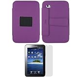 GTMax Purple High Quality Premium Leather Case Folio with Built-in Stand +  ....