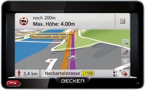 Becker Transit 50 (12,7 cm (5'') Bildschirm, 44 Länder Europas, HQ TMC® Verkehrsfunkempfänger, Bluetooth® Freisprecheinrichtung, Text-to-Speech)