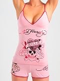 Ed Hardy Intimates Love Kills Slowly Modal Foil Camisole and Boyshort Lingerie Set