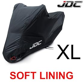 JDC Motorcycle Black WATERPROOF Cover HEAVY DUTY XL