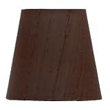 Silk Chandelier Mini Lamp Shade Clip on Lampshade in Chocolate