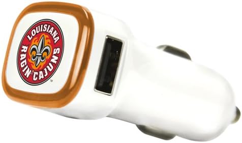 NCAA UL Lafayette Ragin' Cajuns Car Charger, White