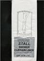 STALL size VINYL Shower Curtain Liner 54'' wide x 78'' LONG - White