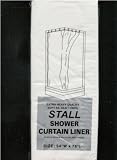 STALL size VINYL Shower Curtain Liner 54 wide x 78 LONG - White