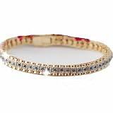 Bracelet Kima - Plaqué or 585/1000ème - Oxydes de zirconium couleur saphir
