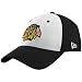 New Era Chicago Blackhawks Black 39THIRTY Stretch Fit White Front Hat