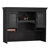 Stanford Hutch in Antique Black and Hansen Cherry Finish By Bush Furniture