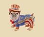 PATRIOTIC PUG BEJEWELED Hinged Trinket Swarovski Cry