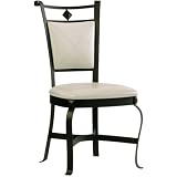 KALCO 4268MB IBIZA SET OF 2 DINING CHAIR WITHOUT ARMS, WHITE LEATHER CUSHION INCLUDED by Kalco