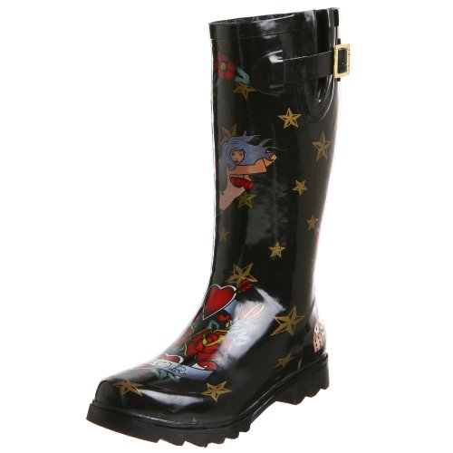 Chooka Women's Vintage Tattoo Rain Boot