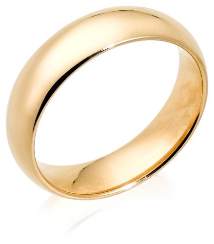 14k Yellow Gold 6mm Comfort Fit Men's Wedding Band