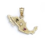 14k Mexico Cubic Zirconia CZ Pendant - JewelryWeb