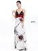 Ever Pretty Sexy Water Colour Floral Printed Satin Long Prom Gown 09085, Size 6, Multiple(red)