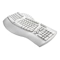 Perixx PERIBOARD-512W, Ergonomische Tastatur, schnurgebunden - Weiss - USB - Ergonomisches Design - Empfohlen beim Repetitive Strain Injury-Syndrom (kurz RSI-Syndrom) - English Layout