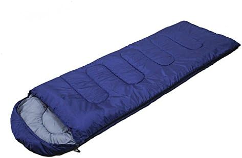 Babrit Multifuntion Outdoor Camping Sleeping Bag Winter Envelope Hooded Sleeping Bags Travel Thick Warm Sleep Bag with Compression Bag-Navy Blue
